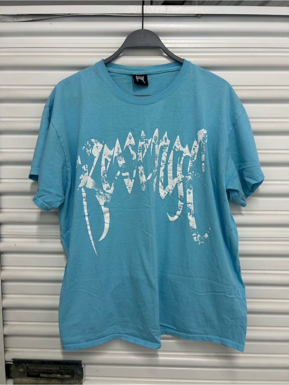 Revenge Clothing Light Blue Graphic Crewneck Tee